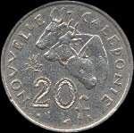 Nouvelle-Cal�donie - pi�ce de 20 francs de 1972 � 2005 R�publique Fran�aise I.E.O.M. - revers