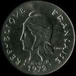Nouvelle-Cal�donie - pi�ce de 50 francs de 1972 � 2006 R�publique Fran�aise I.E.O.M. - avers