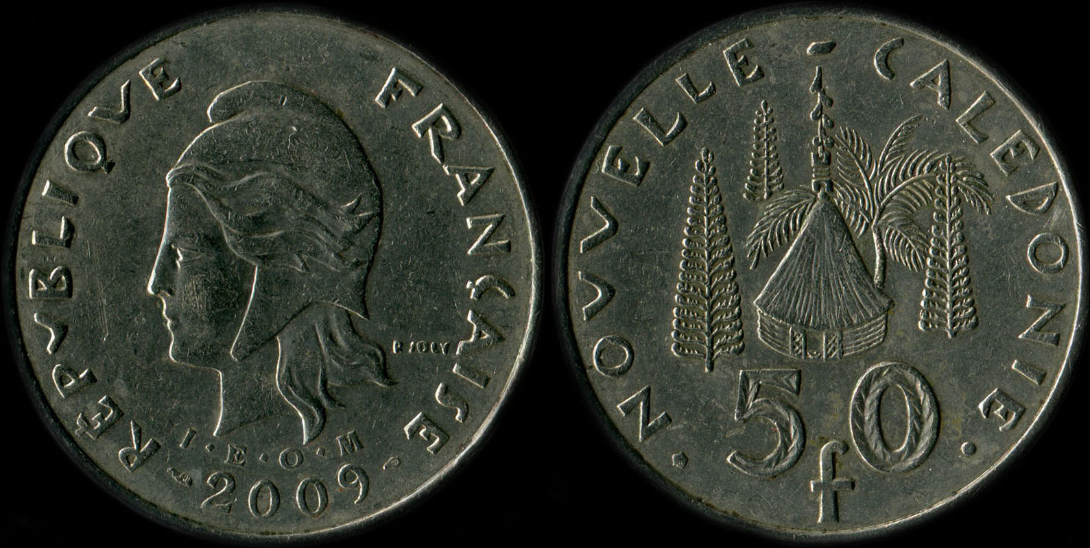 Pièce de 50 francs 2009 Nouvelle-Calédonie