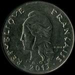 Nouvelle-Cal�donie - pi�ce de 50 francs de 2007 � 2017 R�publique Fran�aise I.E.O.M. - avers