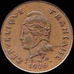 Nouvelle-Cal�donie - pi�ce de 100 francs de 1976 � 2005 R�publique Fran�aise I.E.O.M. - avers