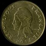 Nouvelle-Cal�donie - pi�ce de 100 francs de 2006 � 2017 R�publique Fran�aise I.E.O.M. - avers