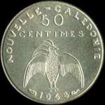 Nouvelle-Caldonie - pice de 50 centimes 1948 Essai de Andr Rivaud - revers