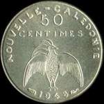 Nouvelle-Cal�donie - pi�ce de 50 centimes 1948 Essai de Andr� Rivaud - revers