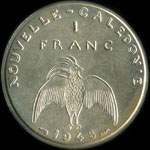 Nouvelle-Cal�donie - pi�ce de 1 franc 1948 Essai de Andr� Rivaud - revers
