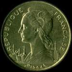 Pièce de 10 francs 1964 - Archipel des Commores - avers