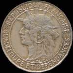 Pièce de 1 franc Guadeloupe et dépendances 1921 - avers
