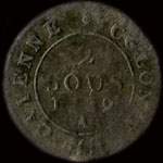 Pi�ce de 2 sous de Cayenne type 2 - 1789 A - revers