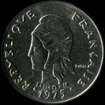 Polynésie - pièce de 20 francs 1975 Polynésie française - avers