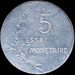 Jeton de n�cessit� de 5 centimes �mis en 1908 par la Compagnie d'Alais et de la Camargue � Alais - Al�s (30100 - Gard) - revers