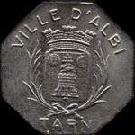 Jeton de nécessité de 10 centimes émis par la Ville d'Albi (81000 - Tarn) - avers