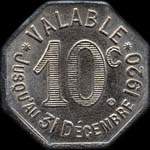 Jeton de n�cessit� de 10 centimes �mis par la Ville d'Albi (81000 - Tarn) - revers