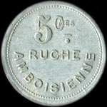 Jeton de 5 centimes �mis par la Ruche Amboisienne - Amboise (37400 - Indre-et-Loire) - avers