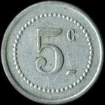 Jeton de 5 centimes �mis par la Ruche Amboisienne - Amboise (37400 - Indre-et-Loire) - revers