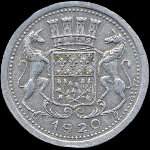 Jeton de nécessité de 10 centimes émis en 1920 par la Chambre de Commerce d'Amiens (80000 - Somme) - avers