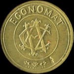 Jeton de n�cessit� de 5 francs - Economat �mis par Auguste Villy & Cie � Amplepuis (69550 - Rh�ne) - avers