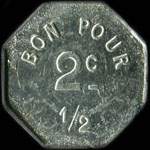 Jeton de 2 &frac12; centimes �mis par la Boulangerie Duranton � Andr�zieux - Andr�zieux-Bouth�on (42160 - Loire) - revers