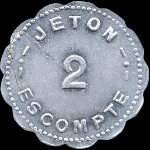 Jeton de n�cessit� de 2 francs �mis par le Comptoir Savoyard � Annecy (74000 - Haute-Savoie) - revers