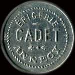 Jeton de n�cessit� de 25 centimes �mis par l'Epicerie Cadet � Annecy (74000 - Haute-Savoie) - avers