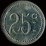 Jeton de n�cessit� de 25 centimes �mis par l'Epicerie Cadet � Annecy (74000 - Haute-Savoie) - revers