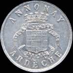 Jeton de n�cessit� de 5 centimes �mis en 1918 par l'Union Commerciale et Industrielle d'Annonay (07100 - Ard�che) - avers