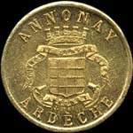 Jeton de n�cessit� de 10 centimes �mis en 1918 par l'Union Commerciale et Industrielle d'Annonay (07100 - Ard�che) - avers