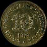 Jeton de n�cessit� de 10 centimes �mis en 1918 par l'Union Commerciale et Industrielle d'Annonay (07100 - Ard�che) - revers