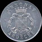 Jeton de n�cessit� de 25 centimes �mis en 1918 par l'Union Commerciale et Industrielle d'Annonay (07100 - Ard�che) - avers