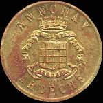 Jeton de n�cessit� de 25 centimes �mis en 1918 par l'Union Commerciale et Industrielle d'Annonay (07100 - Ard�che) - avers