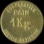 Jeton de n�cessit� de 1 kg de pain �mis par le la Coop�rative Abeille Anzinoise � Anzin (59410 - Nord) - avers