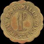 Jeton de nécessité de 1 franc émis par La Famille Arlésienne à Arles (13200 - Bouches-du-Rhône) - avers