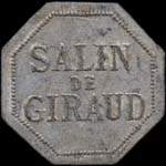 Jeton de nécessité sans valeur indiquée émis par le Salin de Giraud à Arles (13200 - Bouches-du-Rhône) - avers