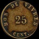 Jeton de n�cessit� de 25 centimes �mis par l'Usine de Giraud - H.Merle et Cie � Arles (13200 - Bouches-du-Rh�ne) - revers