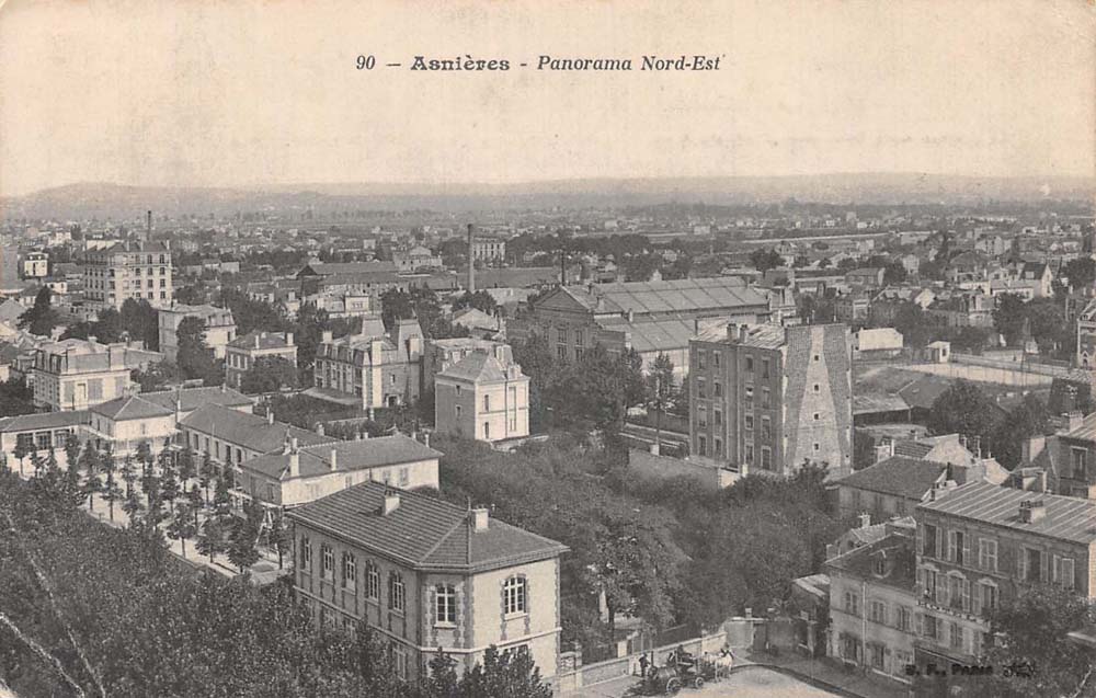 Asni�res-sur-Seine (92600 - Hauts-de-Seine) - Panorama Nord-Est