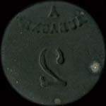 Jeton de n�cessit� de 2 (francs) �mis par A.Aubagne (13400 - Bouches-du-Rh�ne) - revers