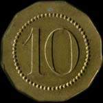 Jeton anonyme de 10 centimes à 12 pans d'Aulus-les-Bains - avers