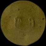 Jeton anonyme de 60 centimes en laiton rond 30 mm d'Aulus-les-Bains - revers