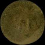 Jeton anonyme de 1 franc en laiton rond 30 mm d'Aulus-les-Bains - revers