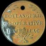 Jeton de 1 kg 500 émis par la Boulangerie Coopérative d'Aurillac (15000 - Cantal) - avers