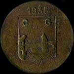 Jeton de n�cessit� de 20 francs �mis en 1935 par Cl�ment Gilles � Avignon (84000 - Vaucluse) - avers