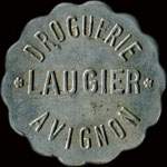Jeton de n�cessit� de 25 centimes �mis par la Droguerie Laugier � Avignon (84000 - Vaucluse) - avers