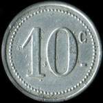 Jeton de n�cessit� de 10 centimes �mis par les Cantines Scolaires de la Ville Avord (18520 - Cher) - revers