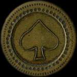 Jeton anonyme de 5 centimes avec un as de pique - avers