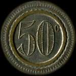 Jeton anonyme de 50 centimes avec une croix patt�e - revers