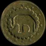 Jeton anonyme de 20 centimes avec un �l�phant - avers