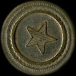 Jeton anonyme de 15 centimes avec une étoile à 5 branches - avers