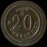 Jeton anonyme de 20 centimes avec un haut parleur - revers