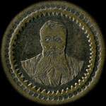 Jeton anonyme de 20 centimes avec un homme barbu - avers