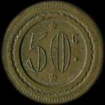 Jeton anonyme de 50 centimes avec un homme en costume - revers