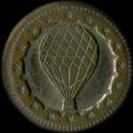 Jeton anonyme de 30 centimes avec une montgolf�re - avers